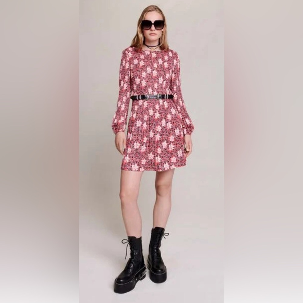 Authentic New Maje Dress Size 38 NWT Short floral